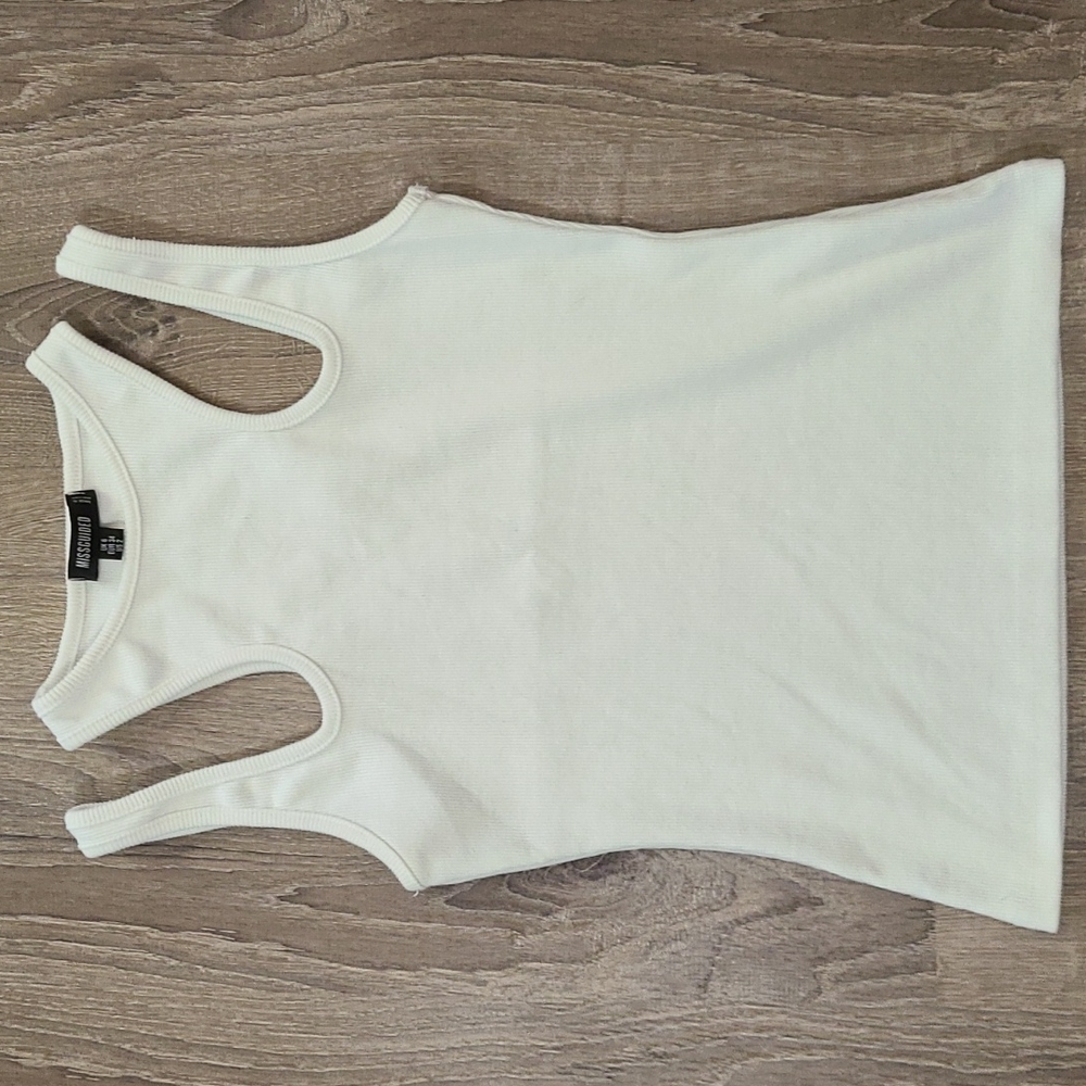 Misguided cut out ribbed tank